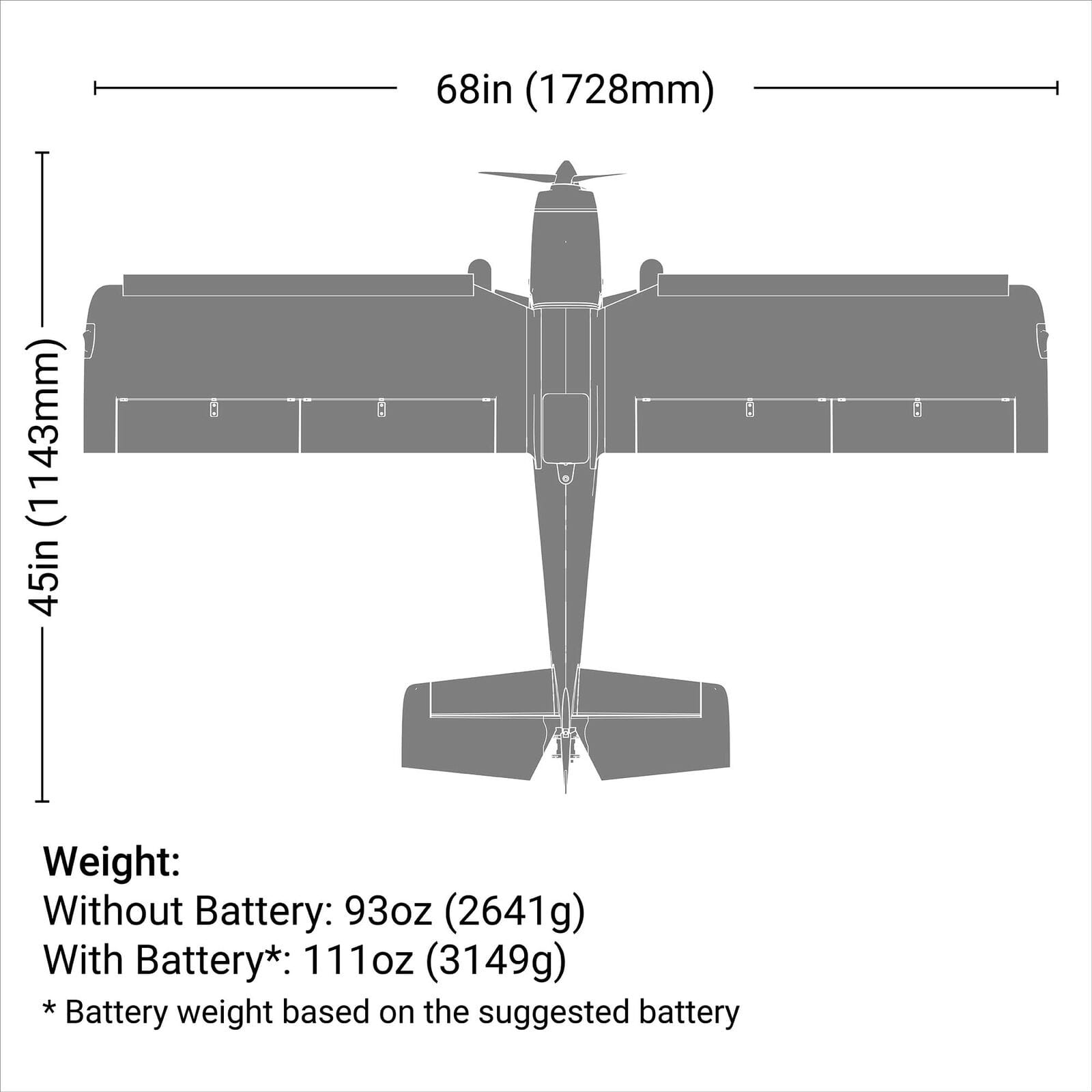 Super Timber 1.7m BNF Basic mit AS3X und SAFE Select