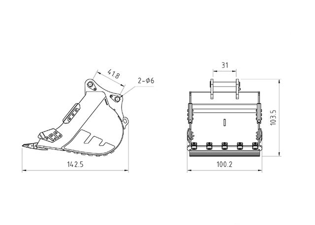 Lesu Original-Ersatzschaufel fuer 36t-Bagger 58300 - RC-Zubehoer