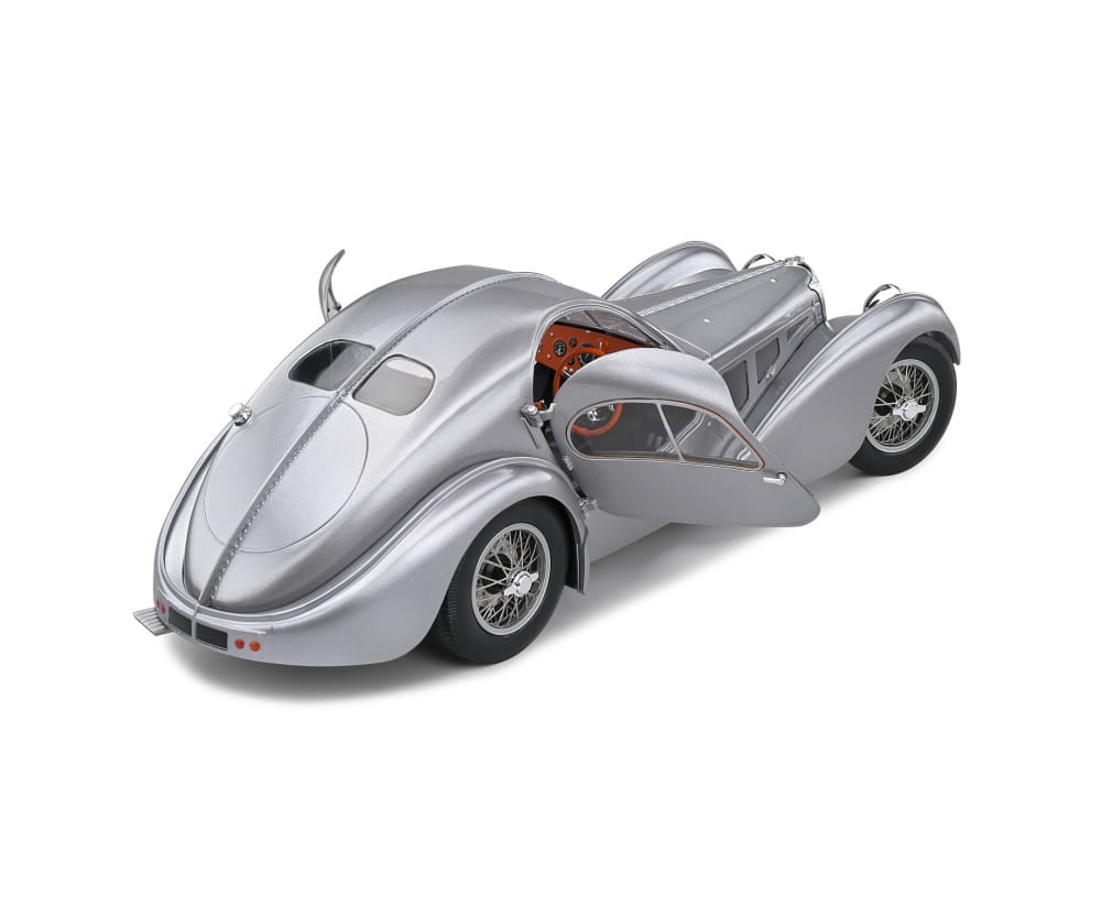 Solido Bugatti Type 57 SC Atlantic Mattsilber Modellauto 1_18