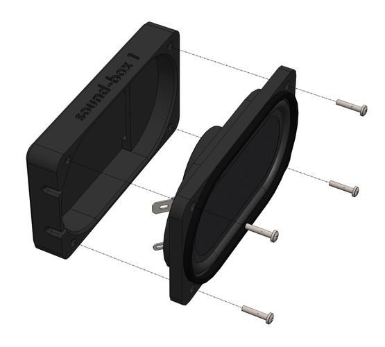 Wedico Soundbox 1 mit Lautsprecher 8 Ohm Visaton SC 5.9 FLX - RC-Zubehoer