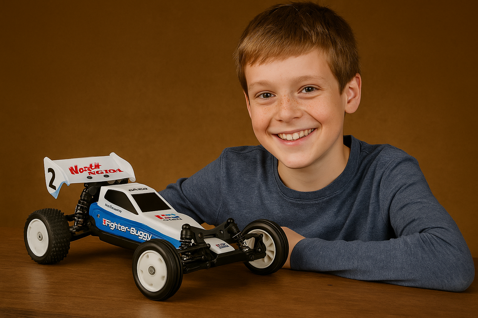 Jugendlicher baut konzentriert ein Tamiya RC-Modell zusammen - Modellbau fördert Technikverständnis und Geduld