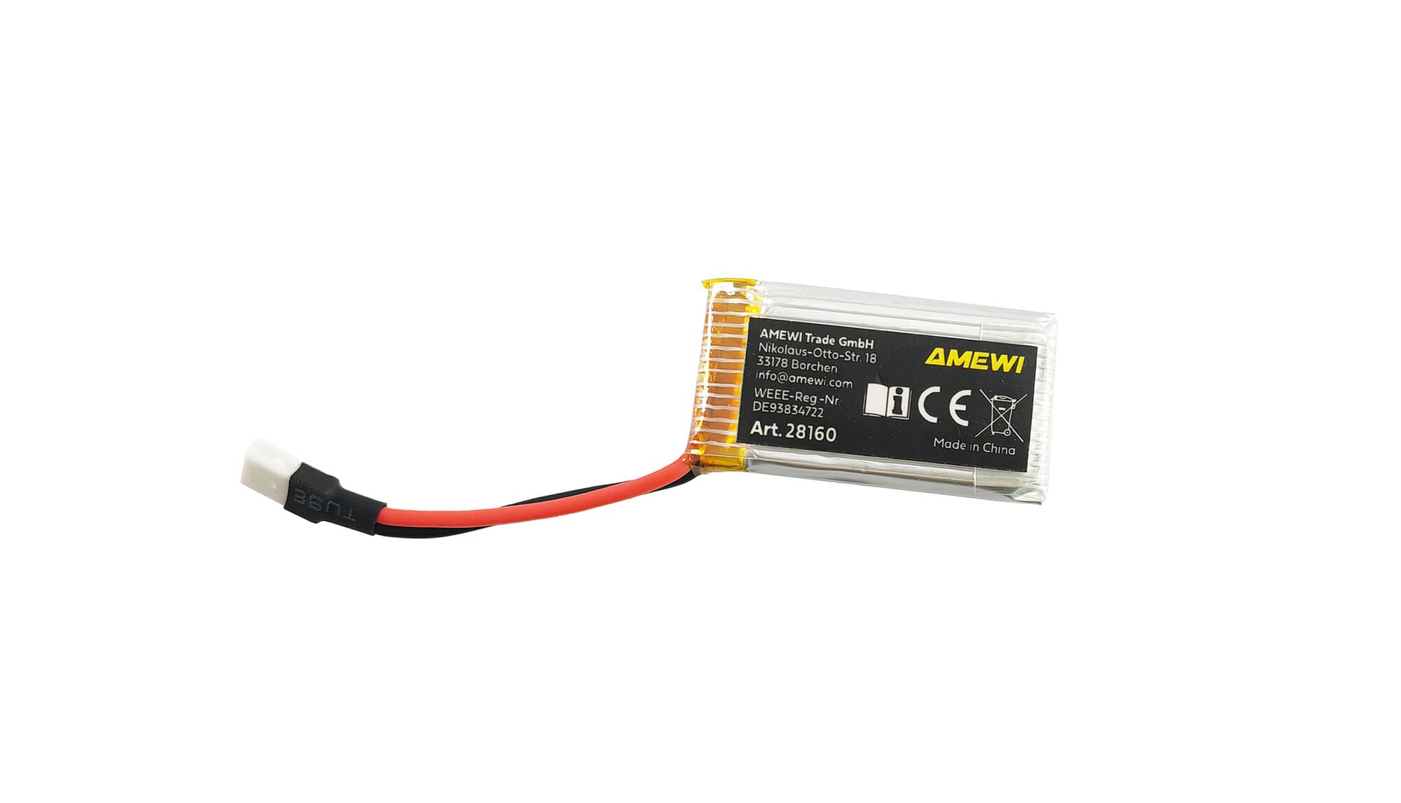 Amewi LiPo Akku 1S 3_7V 300mAh 25C JST-Molex RC Akku - Art_-Nr. 28160