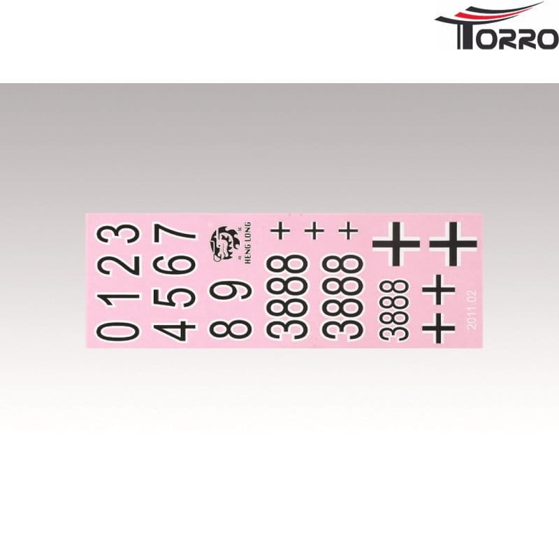 Torro Panzer Koenigstiger Porsche - Ersatzteil - Aufkleber-Set _ Decals - RC-Zubehoer