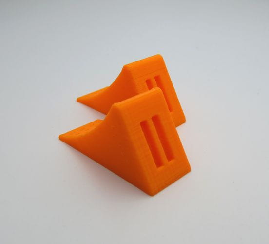 Thicon 1_14 Hemmschuhe leuchtorange mit Halter schwarz 2Stueck - RC-Zubehoer