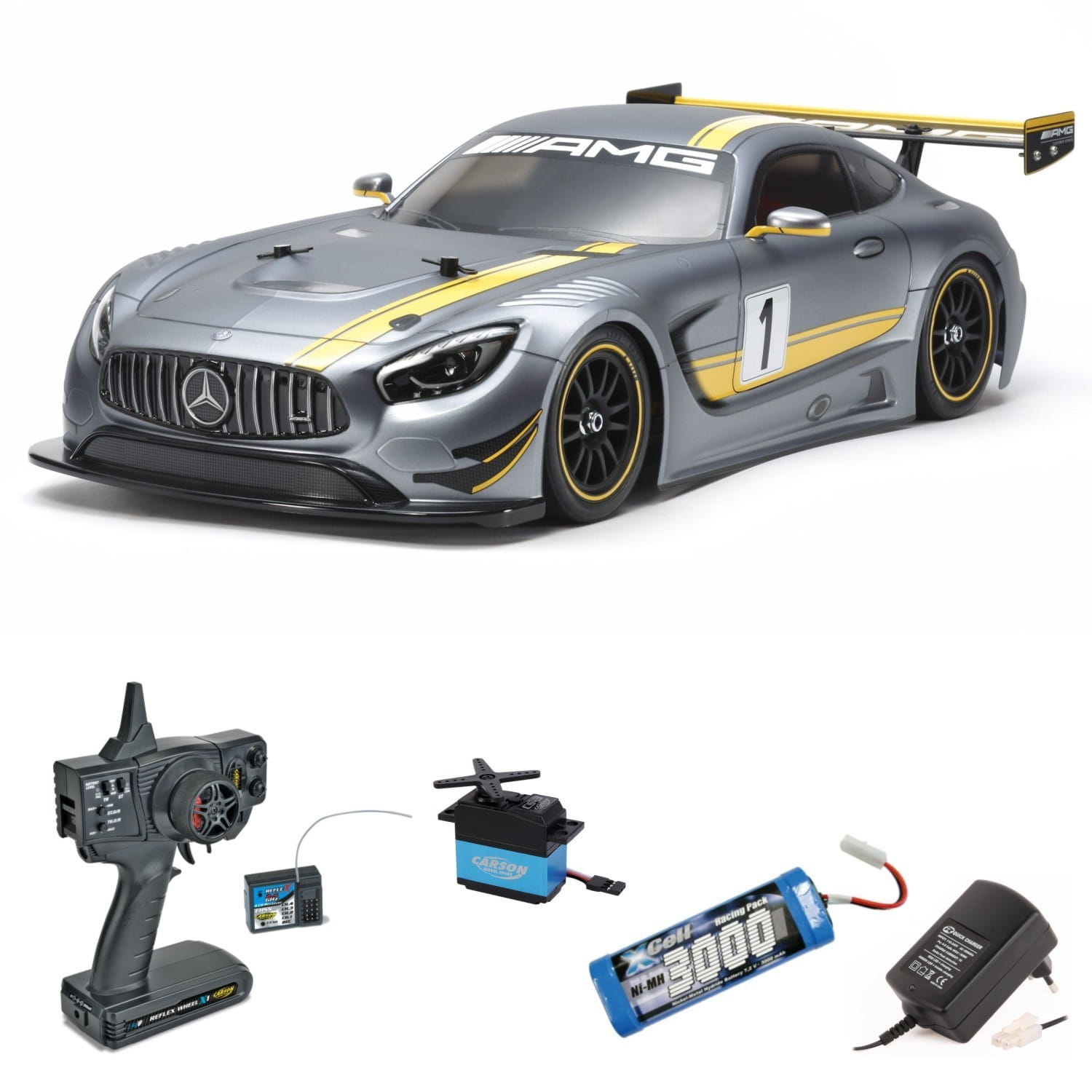 Tamiya RC Mercedes AMG GT3 1:10 2,4Ghz Komplett Set