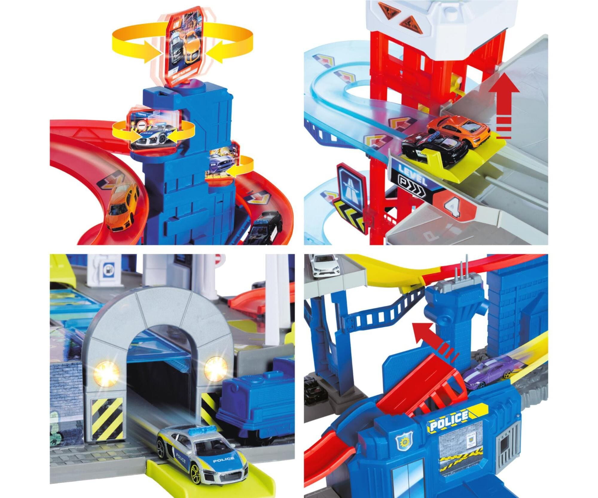 Majorette Super Chase Center XXL-Spielgarage mit Fahrzeugen_