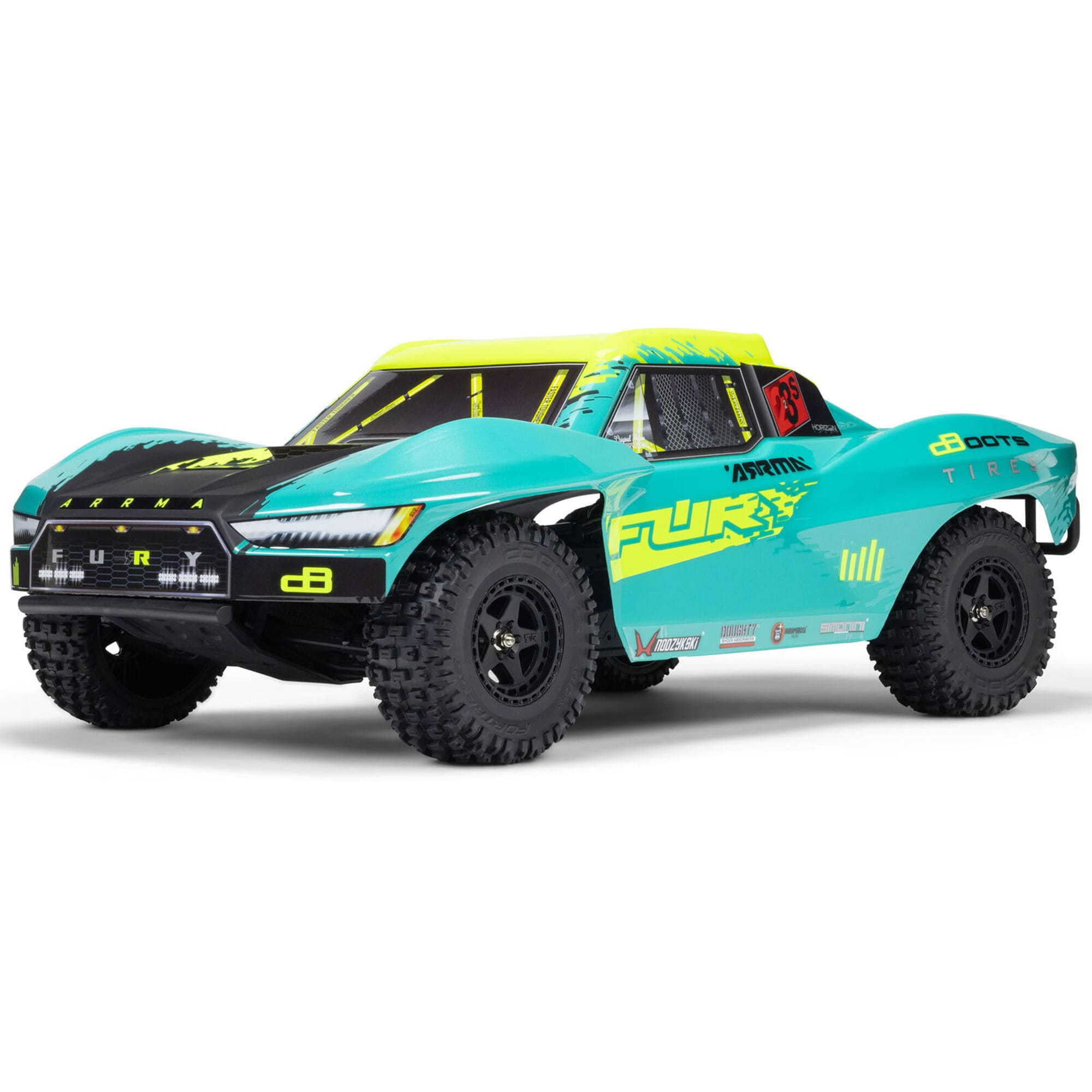 Arrma 1_10 FURY 223S DSC 2WD RTR Brushless Short Course Truck Gruen Ersatzteil
