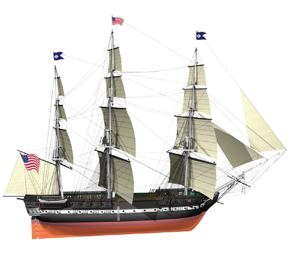 Billing Boats Schwere Fregatte USS Constitution United States Navy 1_100 Baukasten - RC-Zubehoer