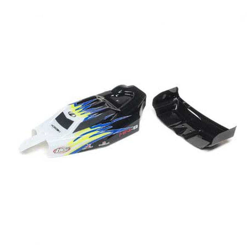 Losi Body_ Wing_ Black_White_ Mini-B - RC-Zubehoer