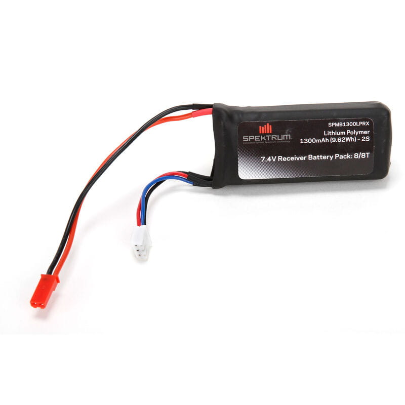 Spektrum 1300mAh 2S 7,4V 5C Lipo Empfängerakku mit JST-Stecker Spektrum 1300mAh 2S 7_4V 5C Lipo Empfaengerakku mit JST-Stecker - RC-Zubehoer