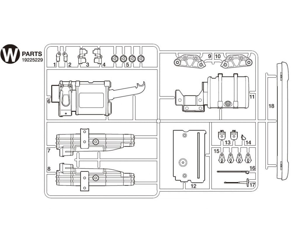 Tamiya W-Teile Tank_Sonnenblende S770 56368 - RC-Zubehoer