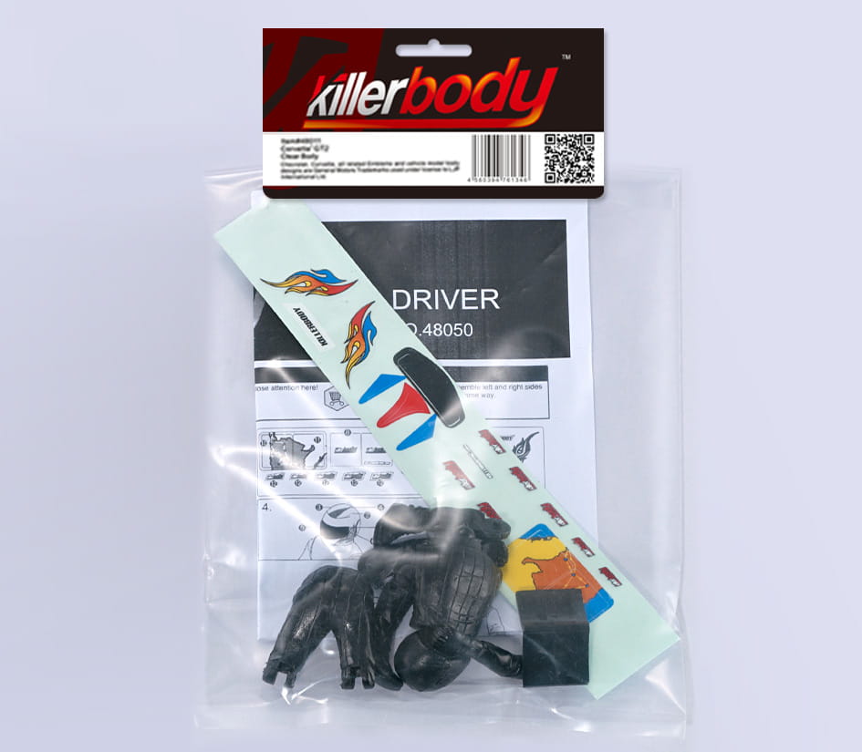 Killerbody Fahrerfigur mit Dekorbogen _fuer 1_10_ - RC-Zubehoer