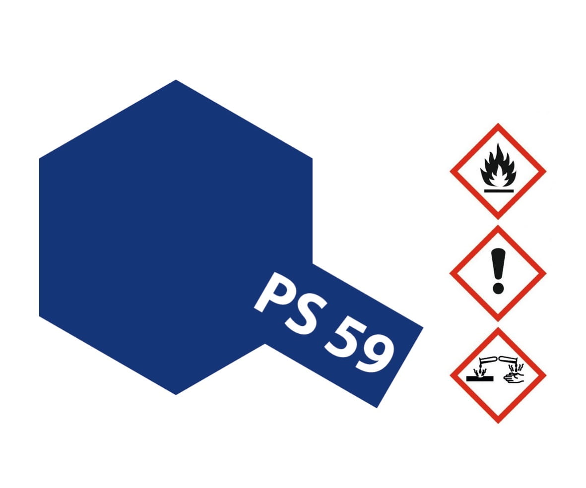 Tamiya PS-59 Dkl. Metallic Blau Poly Sprühfarbe 100ml für Polycarbonat ( Lexanfarbe ) Tamiya PS-59 Dkl. Metallic Blau Poly Sprühfarbe 100ml für Polycarbonat ( Lexanfarbe )