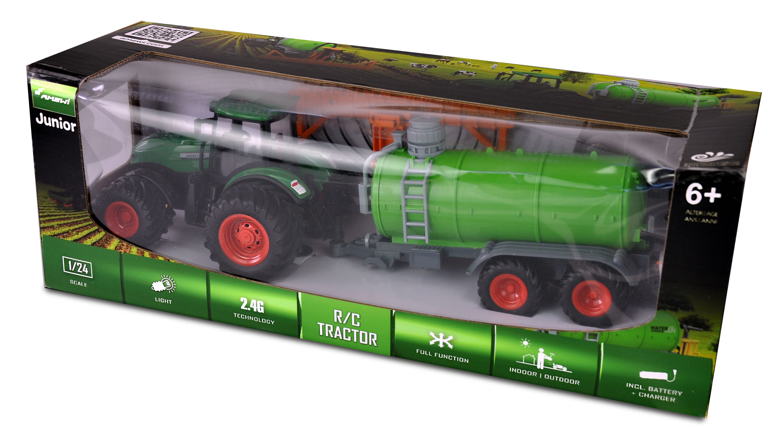 Amewi RC Traktor mit Guellefass_ 1_24 RTR gruen - RC-Zubehoer