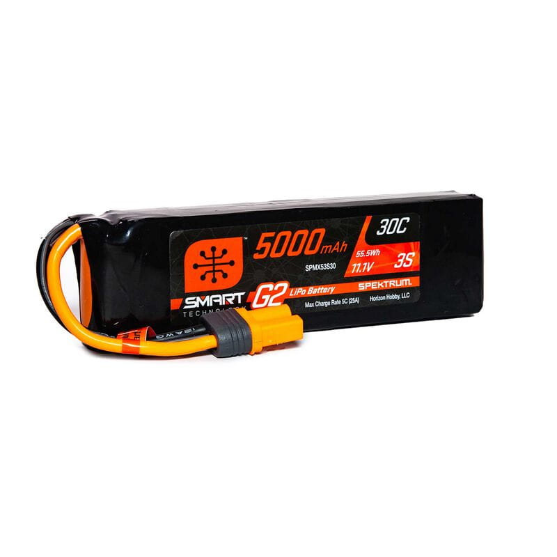 Spektrum Lipo Akku 5000mAh 3S 11,1V Smart G2 30C IC5 Spektrum Lipo Akku 5000mAh 3S 11,1V Smart G2 30C IC5