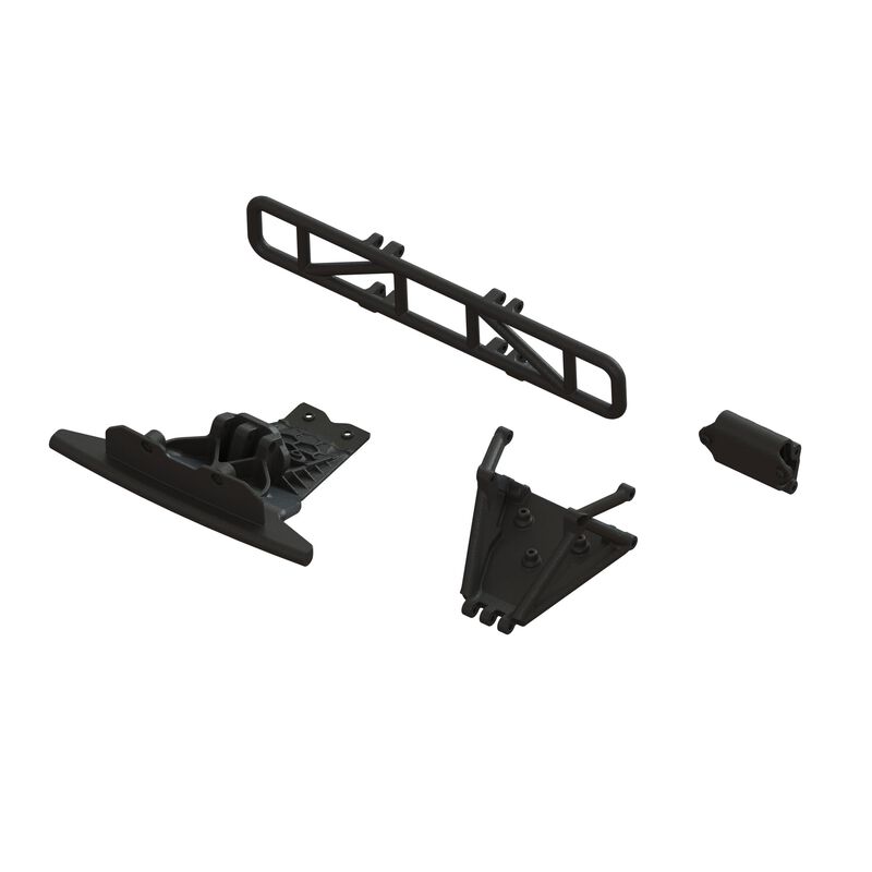 Arrma Lower Skid And Bumper Mount Set Black - RC-Zubehoer