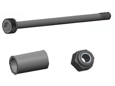 Amewi Tail Wheel Holder SCREW NUT AM Radmutter Reifen UND WheelieBa - RC-Zubehoer
