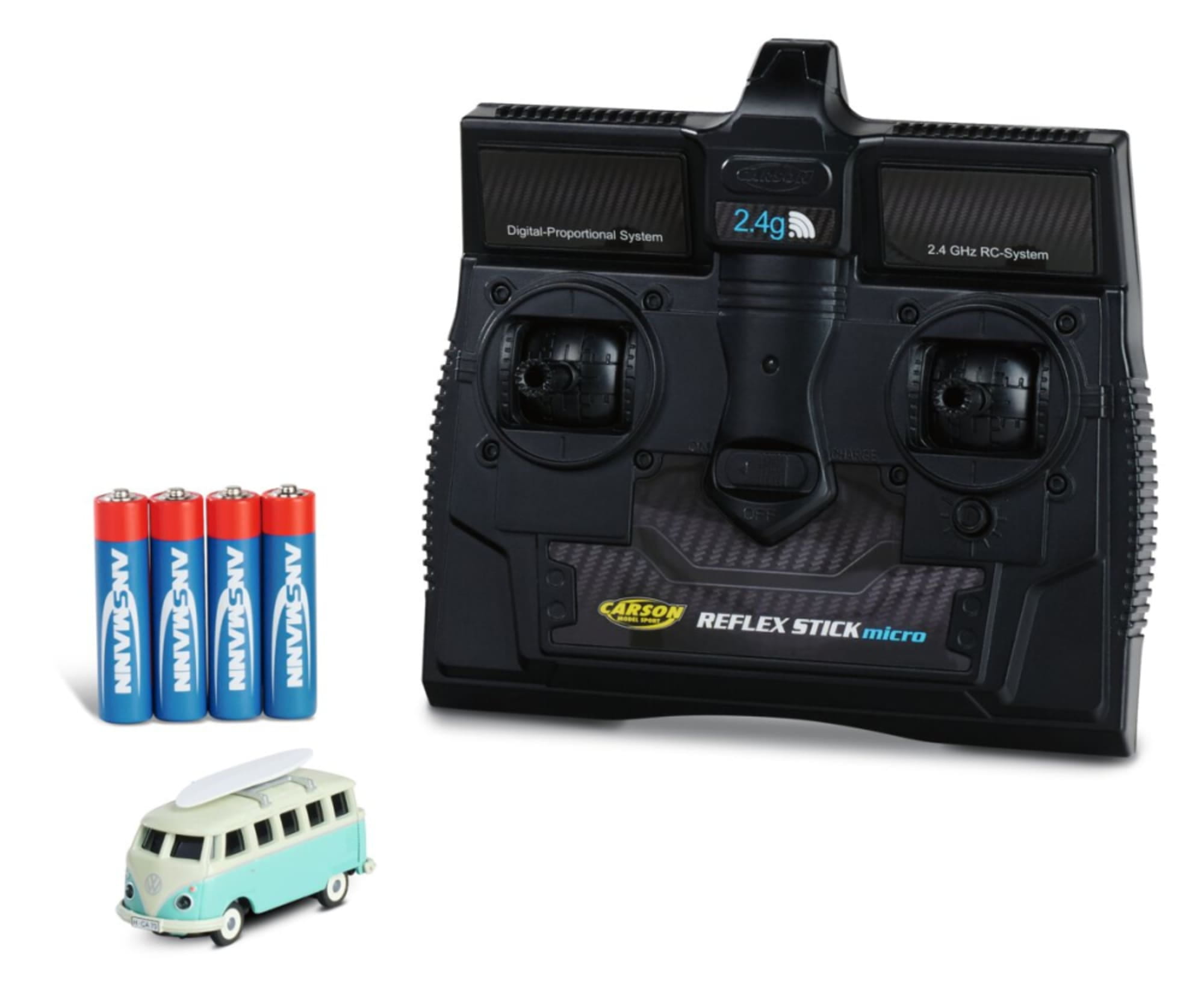 Carson VW T1 Samba mit Surfbrett RC 1:87 H0 100% RTR
