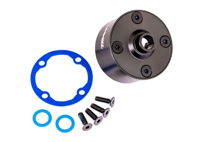 Traxxas Diff-Gehäuse Alu dunkelgrau eloxiert +KT Traxxas Diff-Gehaeuse Alu dunkelgrau eloxiert _KT - RC-Zubehoer