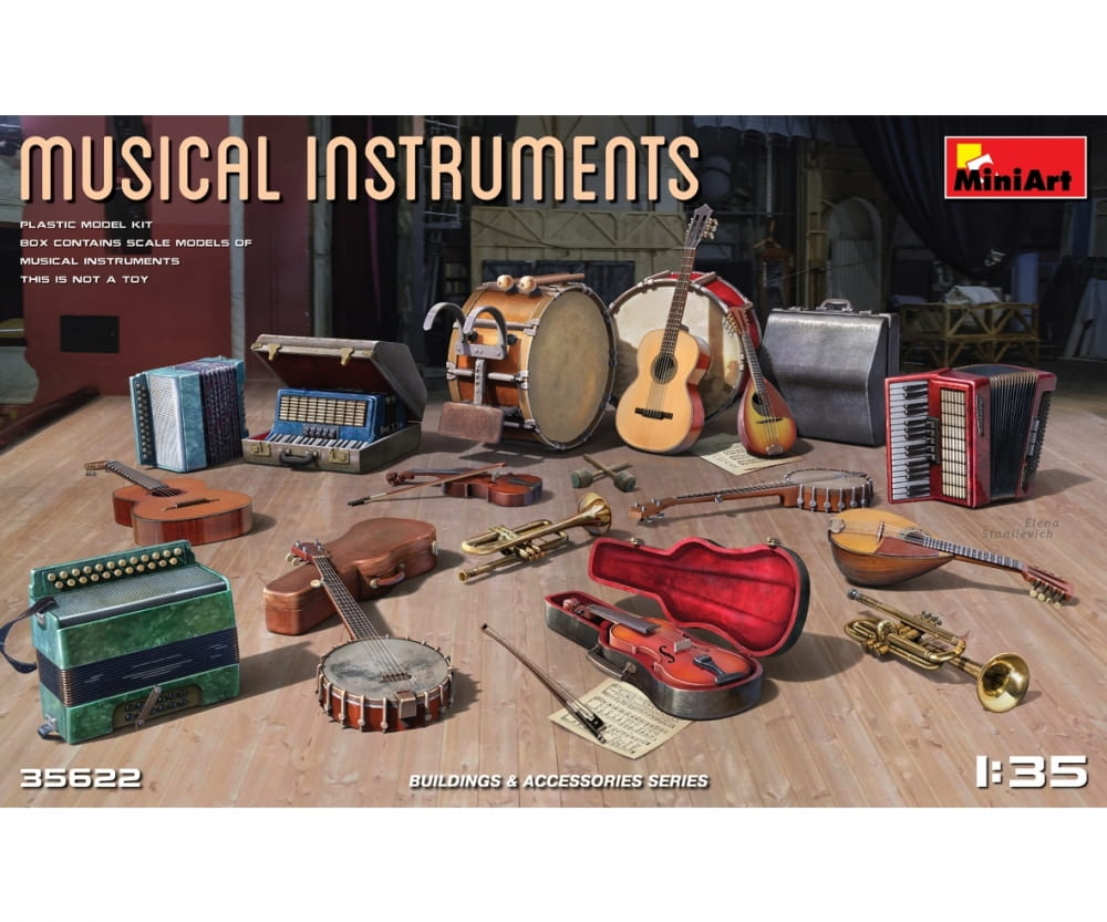 MiniArt 1:35 Musikinstrumente Plastik Modellbau