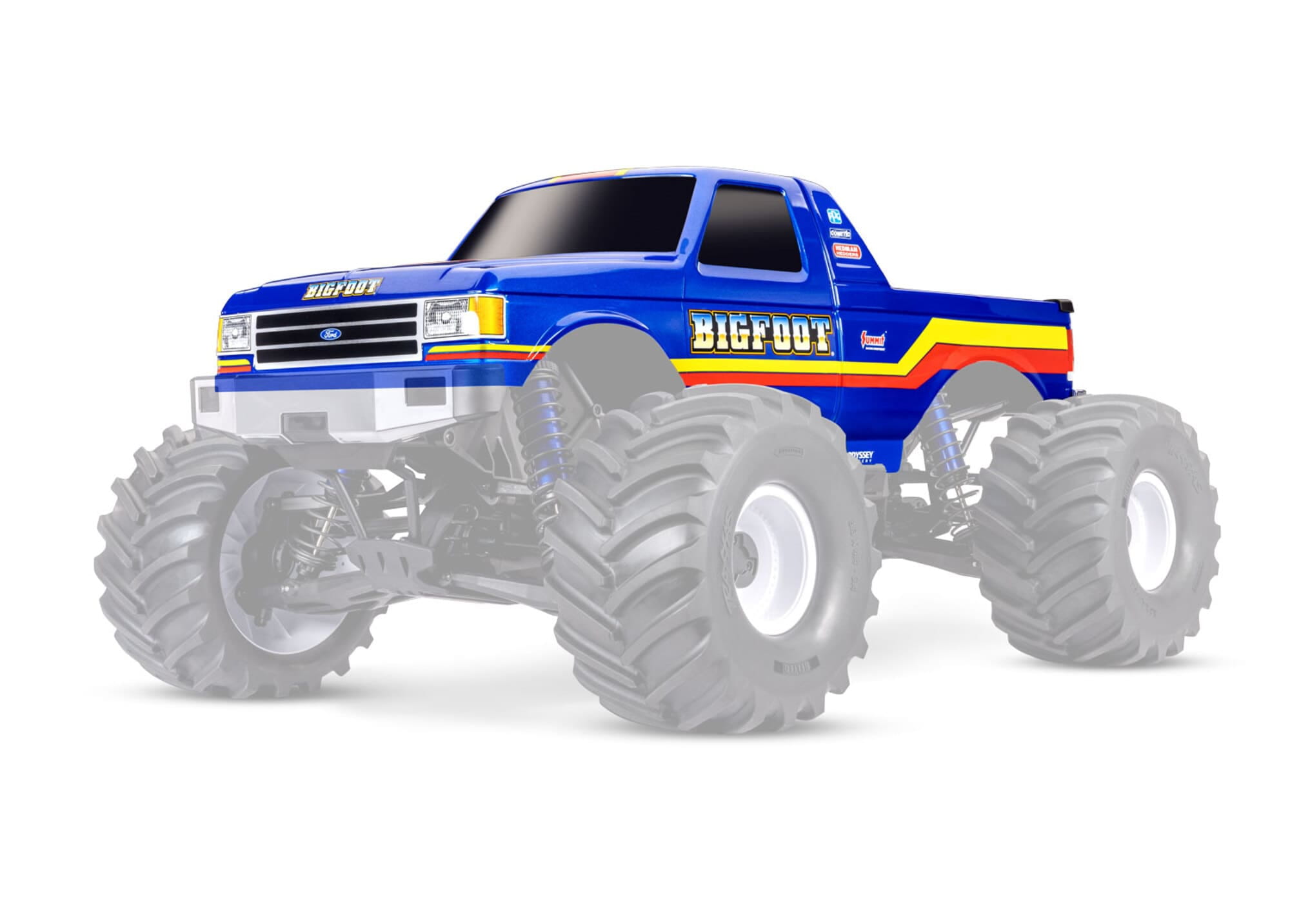 Traxxas Ford F-150 Body Bigfoot blau fuer X-Maxx Traxxas Ford F-150 BigFoot Karosserie blau fuer X-Maxx - lackiert mit Decals