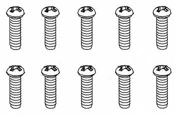 Robitronic 3x12mm Rundkopfschraube für Plastik (10 Stk)