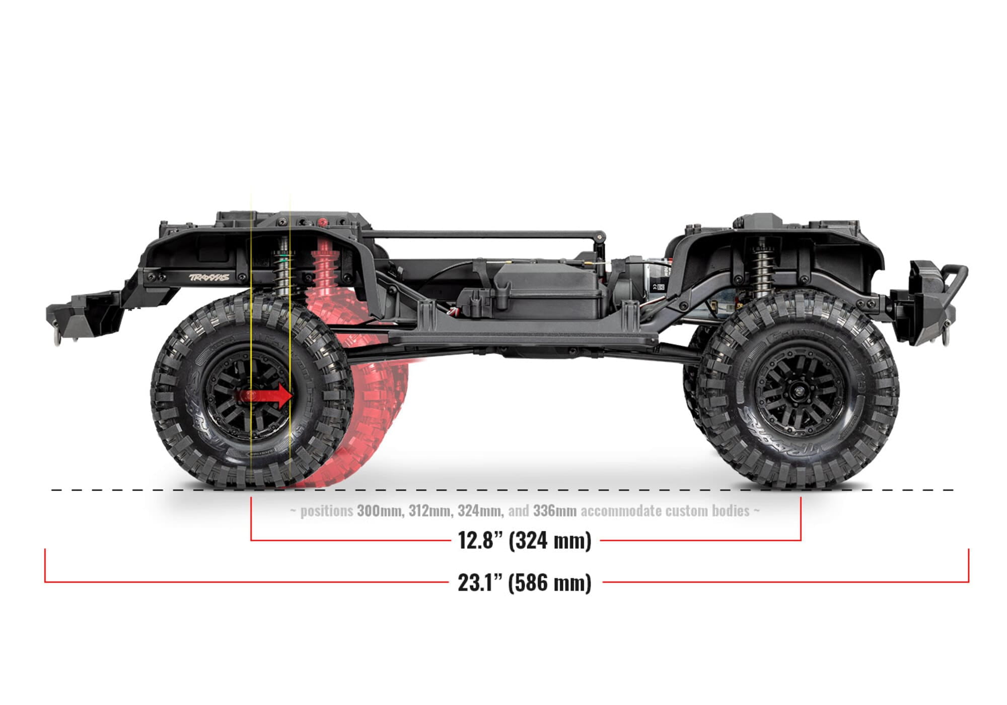 traxxas trx-4 lr defender 1 10 crawler rtr rot TRAXXAS TRX-4 LR Defender 1_10 Crawler RTR rot mit Portalachsen und T-Lock Sperrdifferentialen