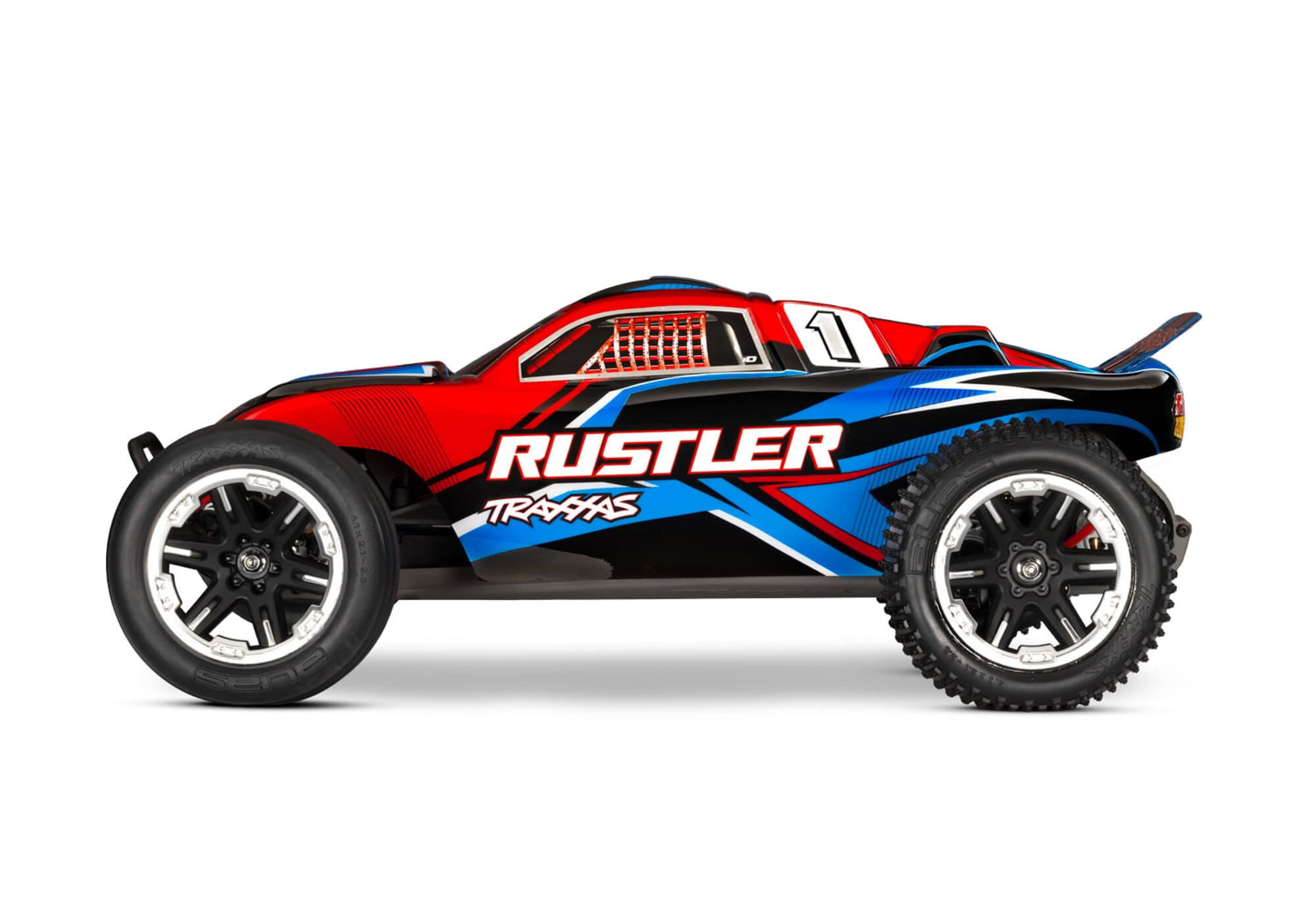 Traxxas Rustler 2WD Rot RTR mit Akku und USB-C-Lader Traxxas Rustler 2WD Rot RTR mit Akku und Lader