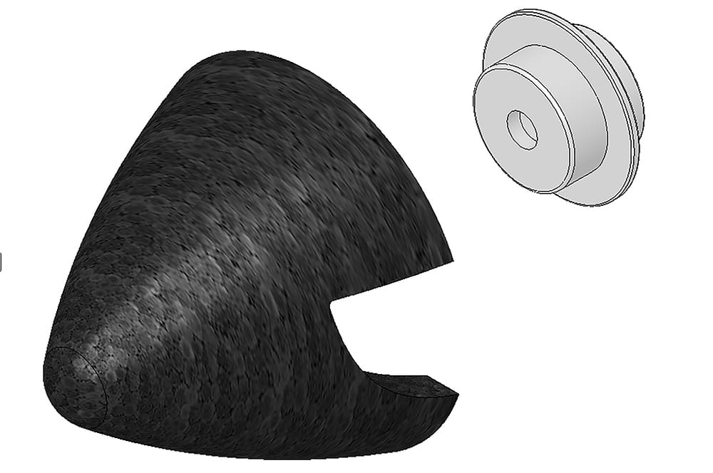 Multiplex Spinner ELAPOR schwarz_ Ø62mm incl. Halter - RC-Zubehoer