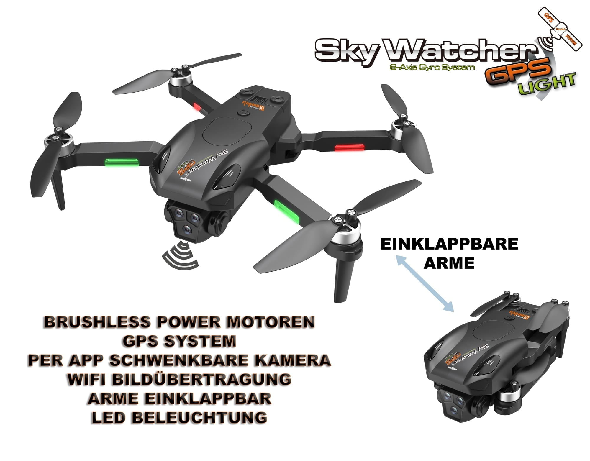 DF Models SkyWatcher GPS Light RC-Drohne - RTF 9430