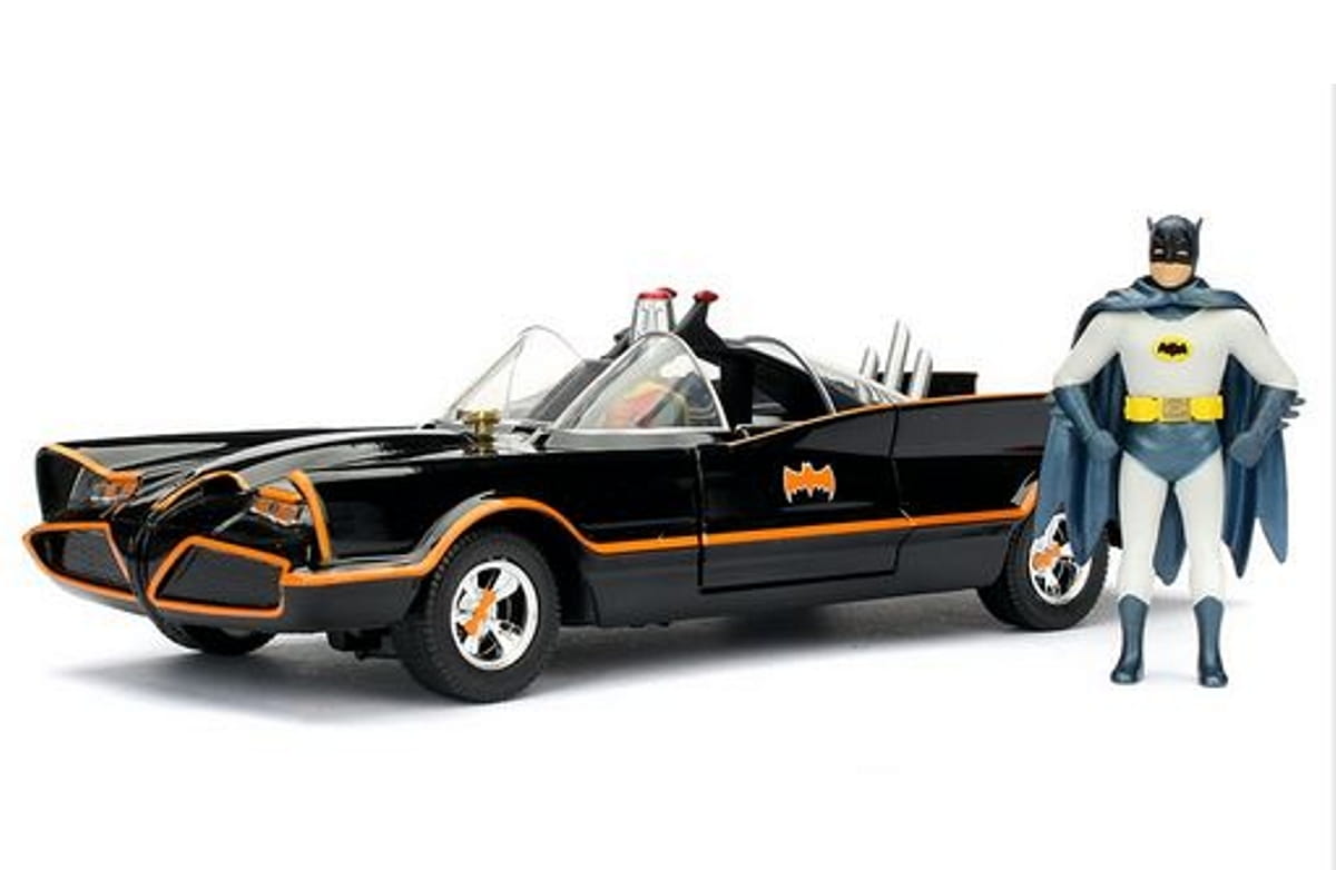 Jadatoys 1:24 Modellauto Batman 1966 Batmobil Classic TV Serie mit Figur
