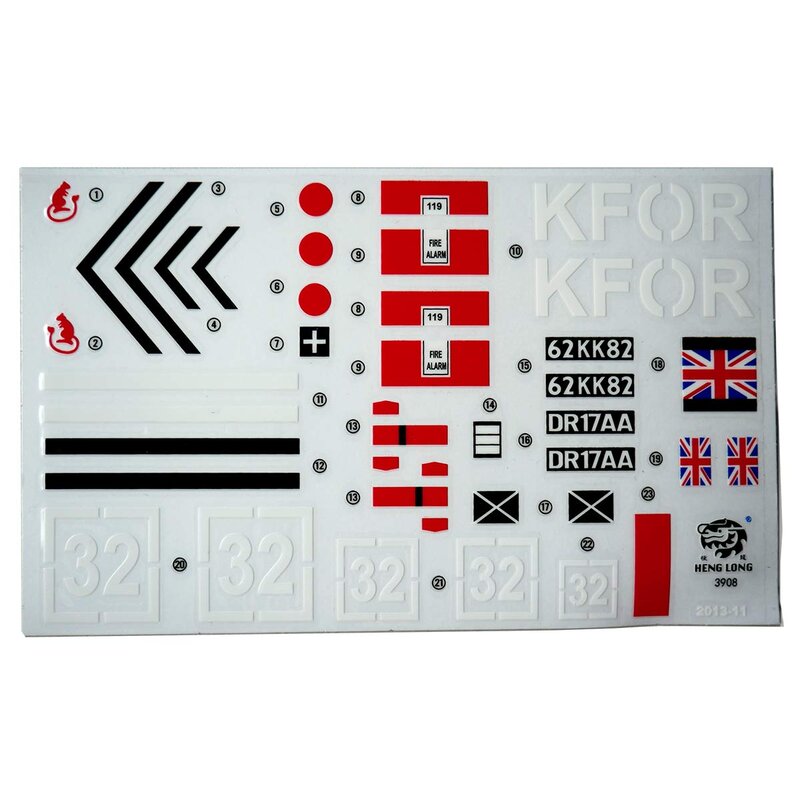 Torro Aufkleber_Decals Panzer Challanger 2 - RC-Zubehoer