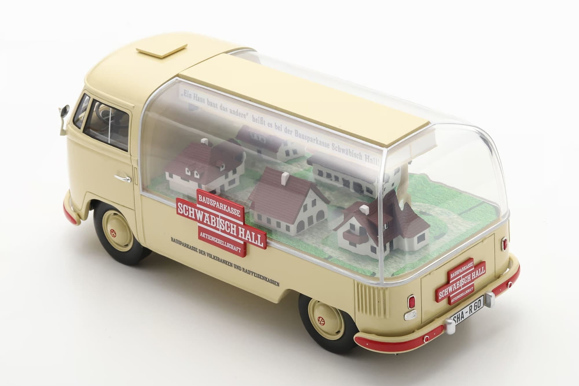 Schuco VW T1 Werbe-Bus Schwaebisch Hall 1_18 Sammlermodell