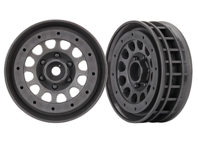 Traxxas Felgen Method 105 1.9' _charcoal gray_ beadlock_ _Ringe sepa - RC-Zubehoer
