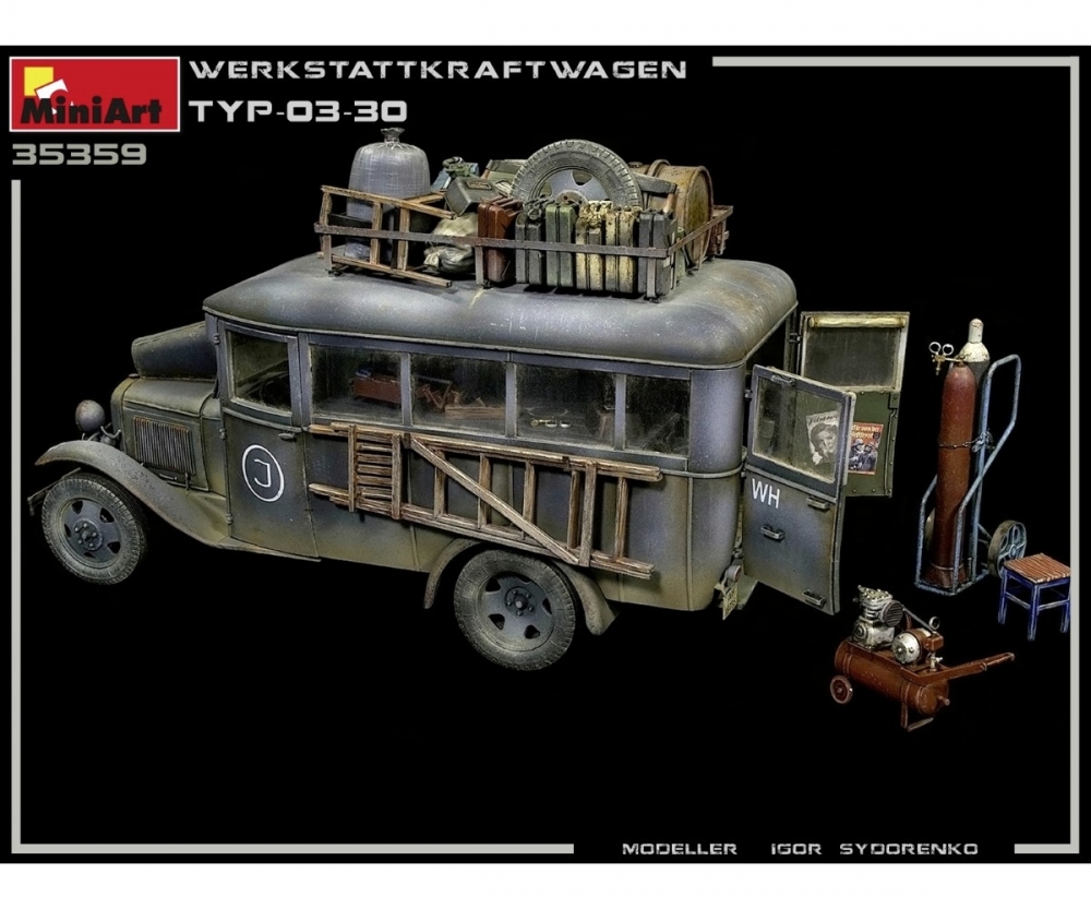 Plastikmodellbau von Miniart 1-35 dt werkstattkraftwag typ 03 3