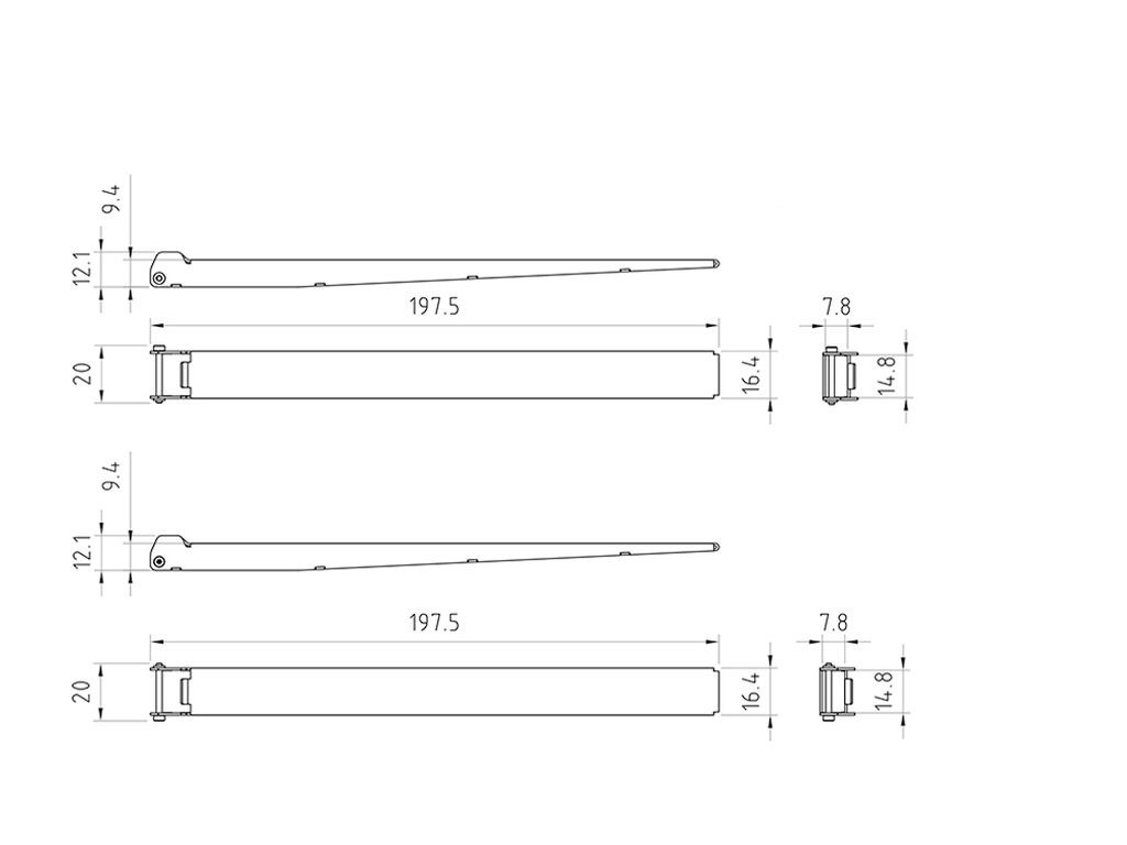 Lesu 1:14 Gabelverlängerung für Gabelstapler 58250