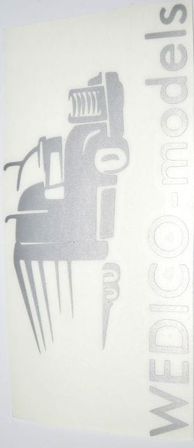 Wedico aufkleber wedico-models logo silber geplottert 180x95mm - RC-Zubehoer