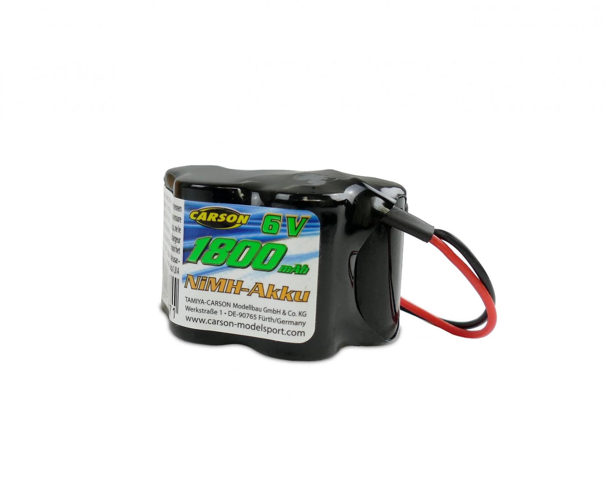 Carson 6V 1800mAh NiMH Empfaengerakku Hump BEC