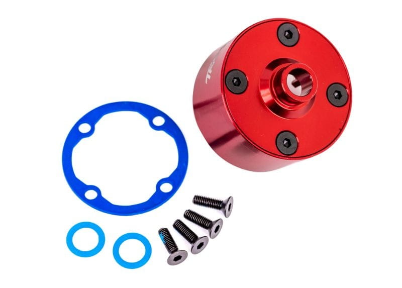 Traxxas Diff-Gehäuse Alu rot eloxiert +KT Traxxas Diff-Gehaeuse Alu rot eloxiert _KT - RC-Zubehoer