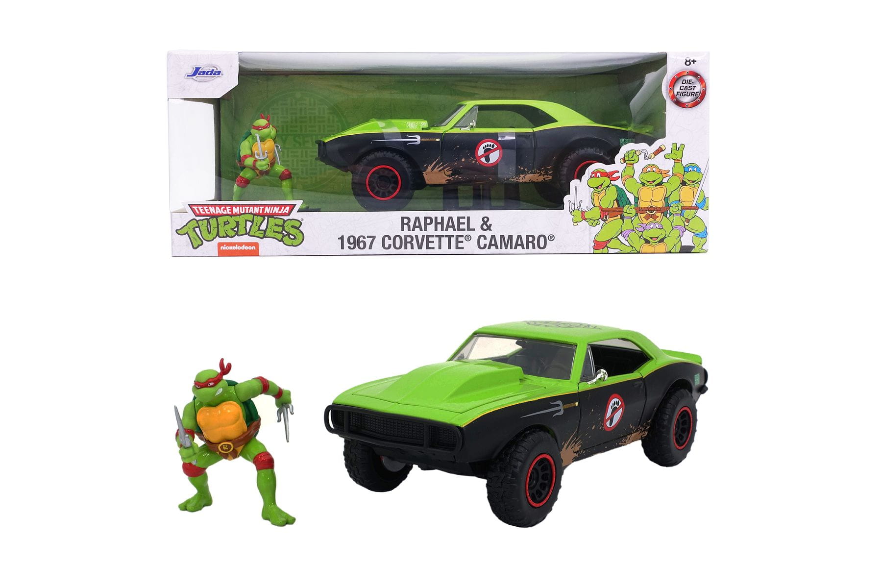 Jada Turtles Raphael Chevy Camaro 1:24 Modellauto