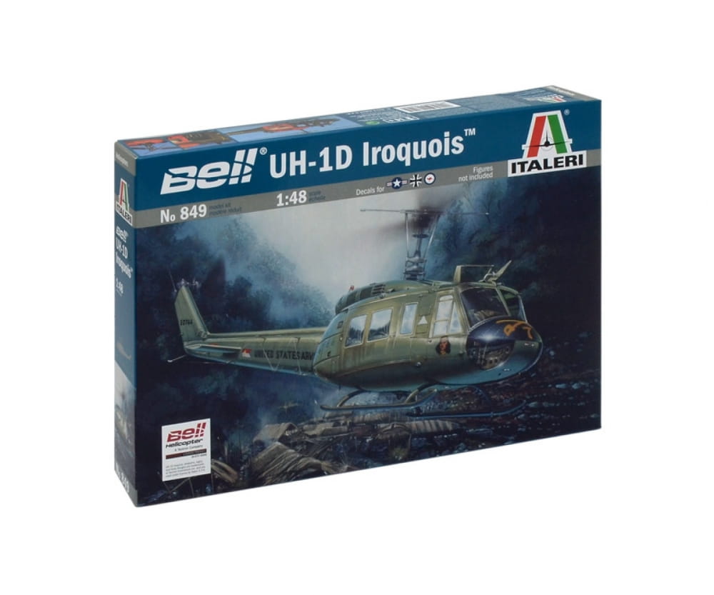 Bausatz des UH-1D „Slick“ Hubschraubers im Massstab 1_48 von Italeri