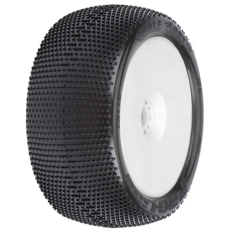 Proline HoleShot VTR 4.0 S3 1_8 Truck Reifen MTD White Wheels F_R - RC-Zubehoer
