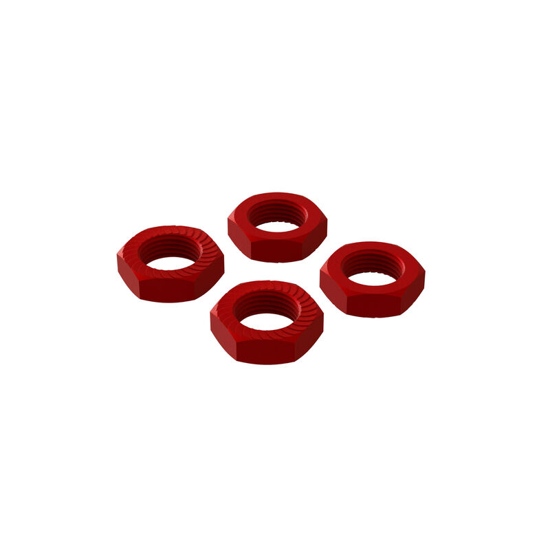 Arrma Aluminum Wheel Nut 17mm Red _4_ - RC-Zubehoer