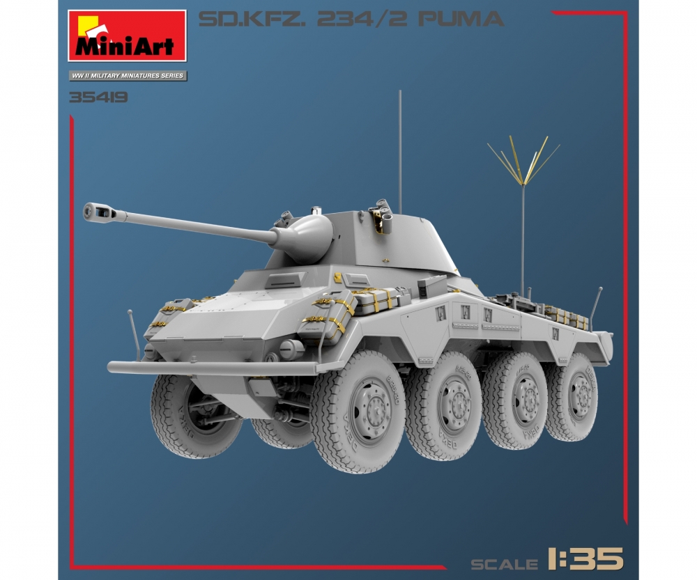 MiniArt 1_35 Sd_Kfz.234_2 Puma Plastik Modellbausatz - RC-Zubehoer
