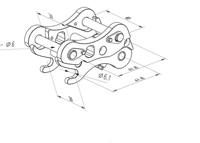 Lesu Schnellwechsler hydraulisch fuer 36t-Bagger - RC-Zubehoer