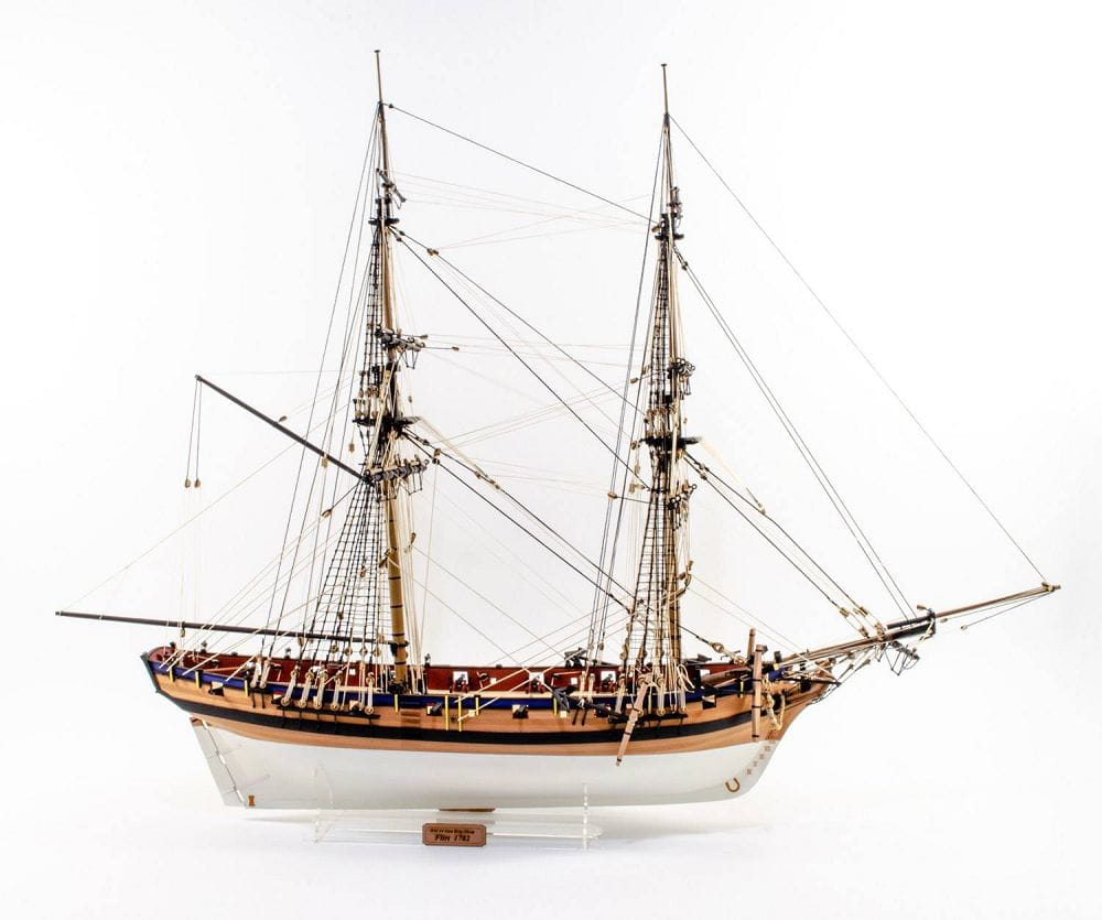 HMS Flirt Bausatz 1_64_ historisches Modell der 14-Kanonen Brigg-Sloop von 1782