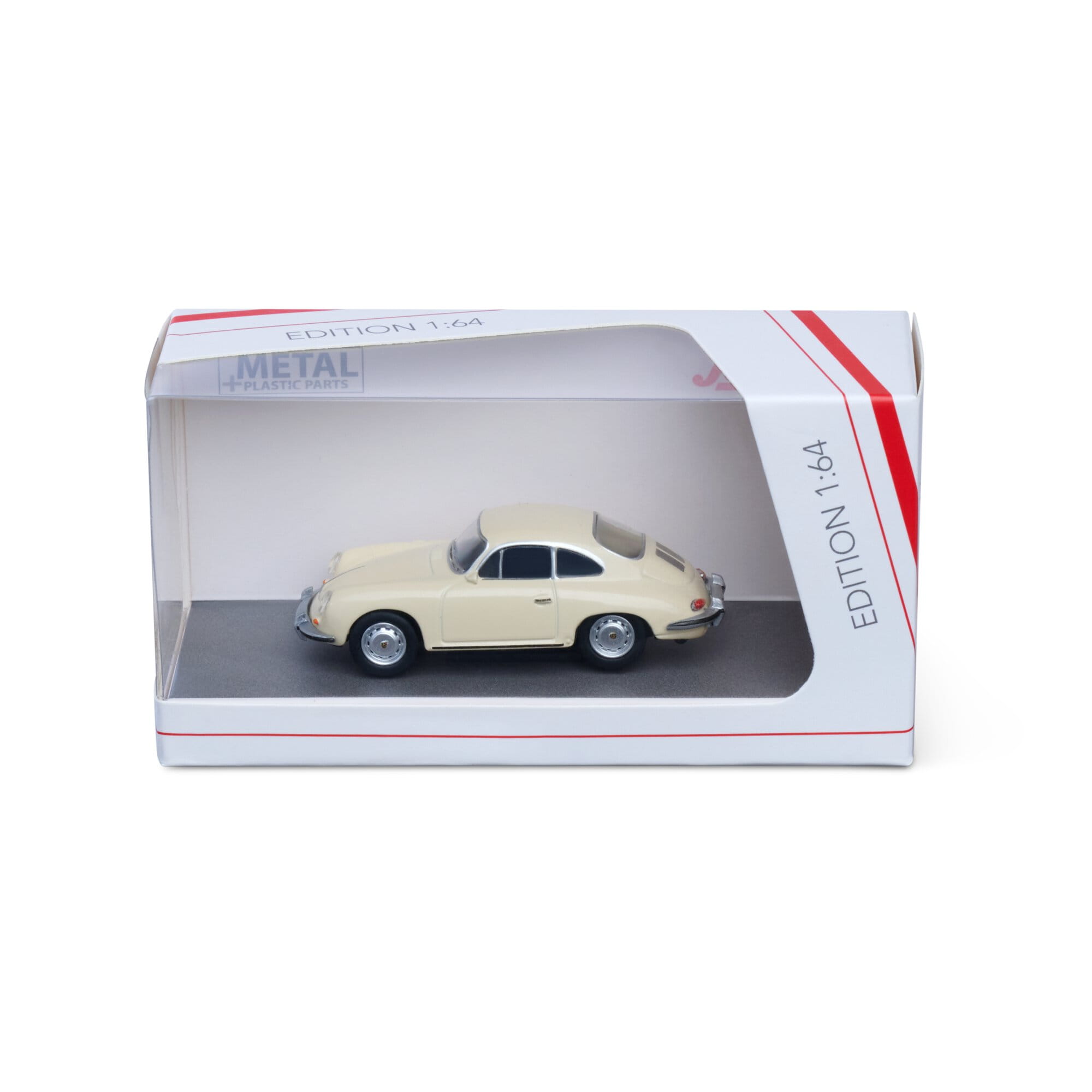 Schuco 1_64 Porsche 356 Carrera 2 Elfenbein Standmodell