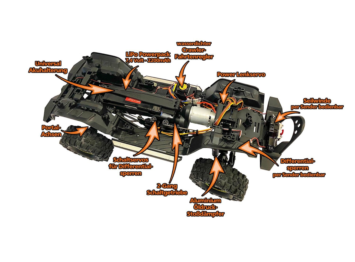 DF Models DF-4S Pro Crawler 1_10 RTR Gelb Offroad