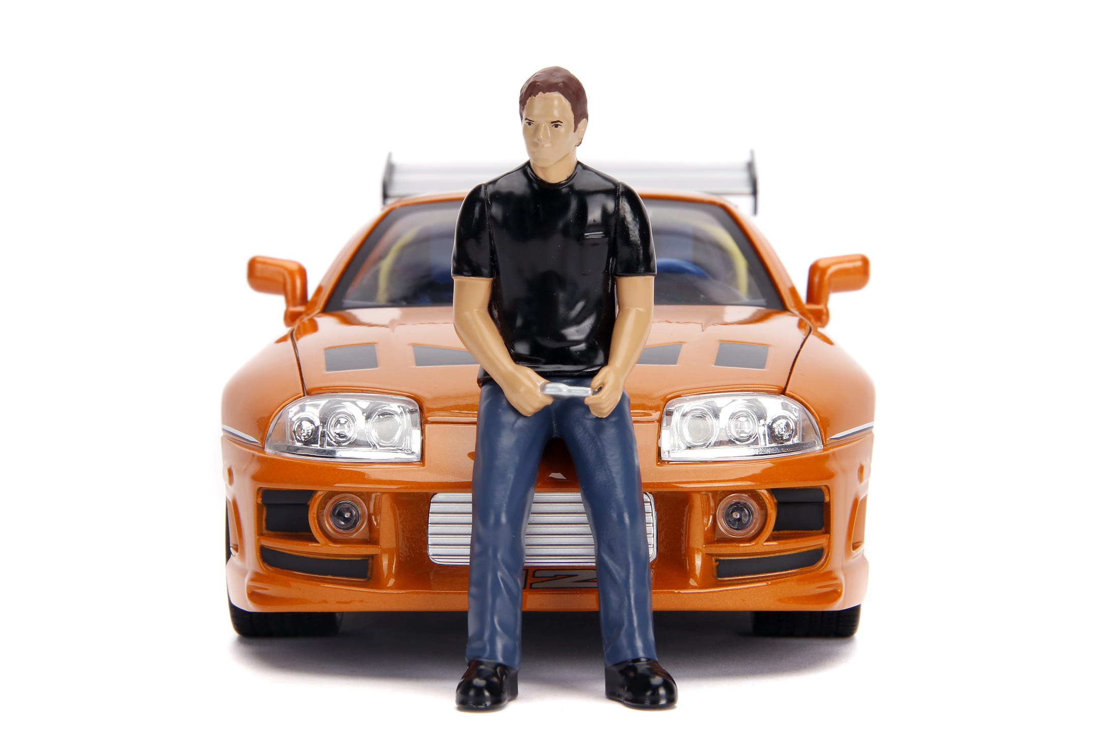 Jadatoys Toyota Supra 1995 mit Neon Kit Fast and Furious mit Brian Figur 1:18 Modellauto