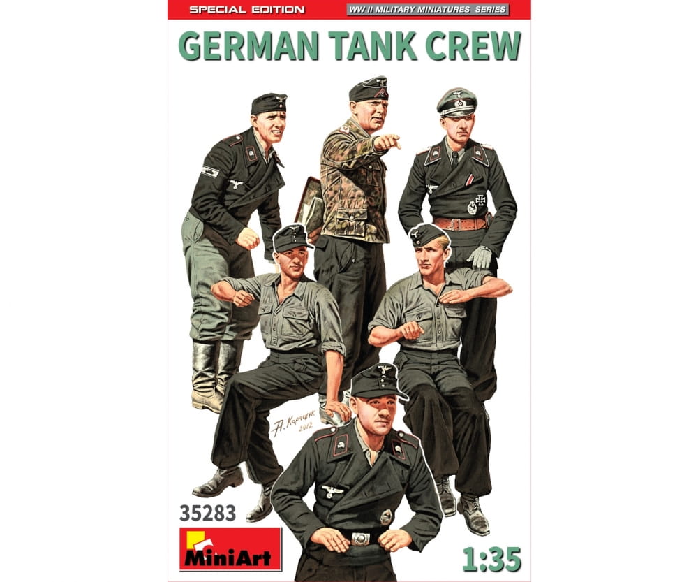Plastikmodellbau von Miniart 1-35 fig dt panzerbesatzung 6 se
